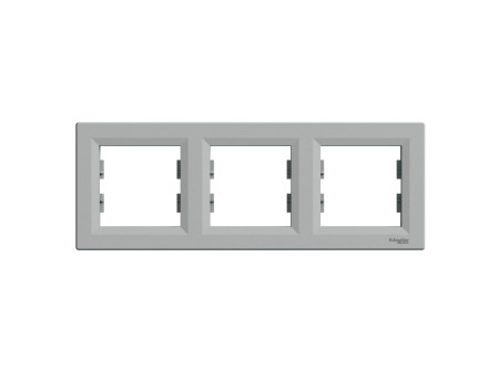 Schneider EPH5800361 - ASFORA Hármas keret, vízszintes, alumínium