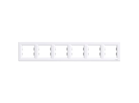 Schneider EPH5800621 - ASFORA Hatos keret, vízszintes, fehér