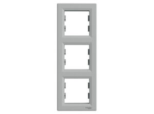 Schneider EPH5810361 - ASFORA Hármas keret, függőleges, alumínium