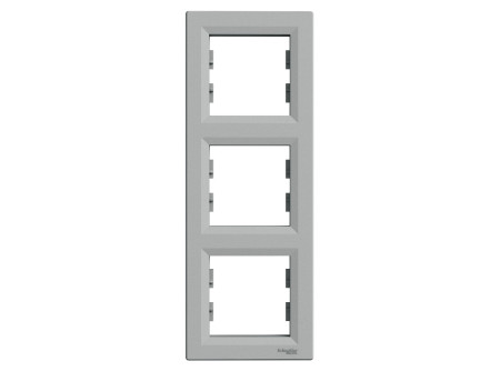 Schneider EPH5810361 - ASFORA Hármas keret, függőleges, alumínium
