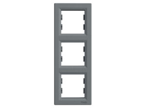 Schneider EPH5810362 - ASFORA Hármas keret, függőleges, acél