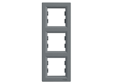 Schneider EPH5810362 - ASFORA Hármas keret, függőleges, acél