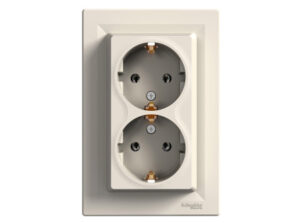 Schneider EPH9900123 - ASFORA 2x2P+F aljzat, csavaros bekötés, bézs