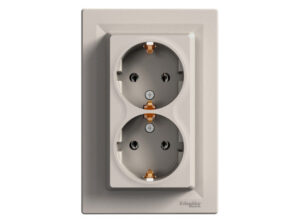 Schneider EPH9900169 - ASFORA 2x2P+F csatlakozóaljzat, csavaros, bronz