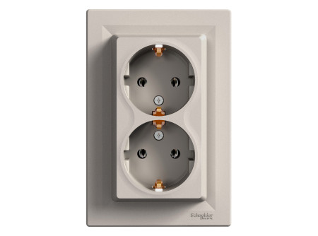 Schneider EPH9900169 - ASFORA 2x2P+F csatlakozóaljzat, csavaros, bronz