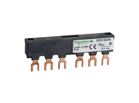 Schneider GV2G245 - Fésűssín, 2db 45mm-es leágazás