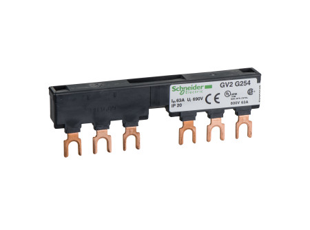 Schneider GV2G254 - Fésűssín, 2db 54 mm -es leágazás