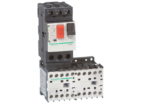 Schneider GV2ME07K2BW3 - Komplett irányv. motorind., 2,5A, 24VDC