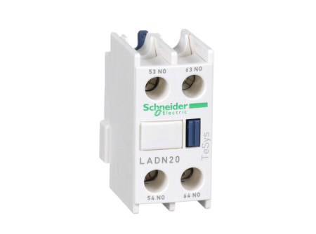 Schneider LADN20 - Segédérintkező blokk, homloklapi, 2Z, csavaros csatlakozás