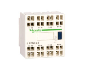 Schneider LADN223 - Segédérintkező blokk, homloklapi, 2Z+2NY, rugós csatlakozás