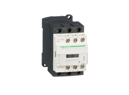 Schneider LC1D09BD - DC mágneskapcsoló, 4kW/9A (400V, AC3), csavaros csatlakozás, 1Z+1NY