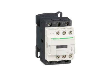 Schneider LC1D18U7 - AC mágneskapcsoló, 7,5kW/18A (400V, AC3), csavaros csatlakozás, 1Z+1NY