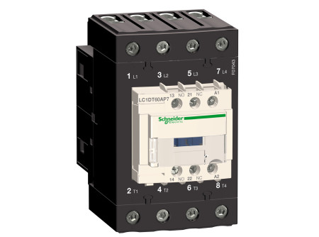 Schneider LC1DT60AP7 - 4 pólusú Everlink mágneskapcsoló AC1 415V 60 A, tek. 230V AC 50/60Hz