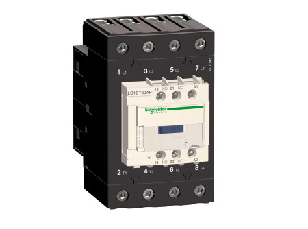 Schneider LC1DT80AP7 - 4 pólusú Everlink mágneskapcsoló AC1 415V 80 A, tek. 230V AC 50/60Hz