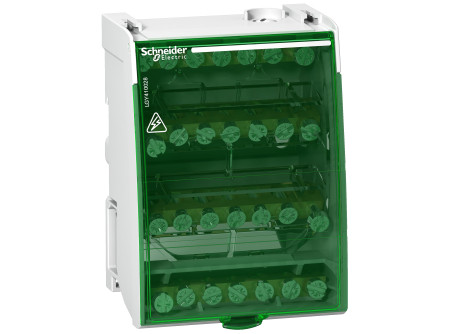 Schneider LGY410028 - LINERGY DS csavaros elosztó blokk, 100A, 4P, 28 lyuk