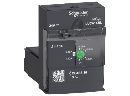 Schneider LUCA1XBL - Vezérlőegység, 0,35-1,4A, 24VDC, 10-es osztályú, 3-fázisú
