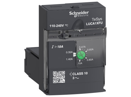Schneider LUCA1XFU - Vezérlőegység, 0,35-1,4A, 110-240VAC/DC, 10-es osztályú, 3-fázisú