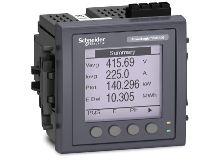 Schneider METSEPM5560 - PM5560 Teljesítménymérő, Modbus és Ethernet, memória, 4 DI / 2 DO, riaszt