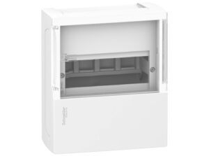 Schneider MIP12108S - MINI PRAGMA Kiselosztó, füstös hatású átlátszó ajtó, falon kívüli, 1x8 modu