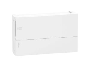 Schneider MIP12118 - MINI PRAGMA Kiselosztó, teli ajtó, falon kívüli, 1x18 modul, PEN sín, fehér