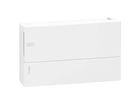 Schneider MIP12118 - MINI PRAGMA Kiselosztó, teli ajtó, falon kívüli, 1x18 modul, PEN sín, fehér