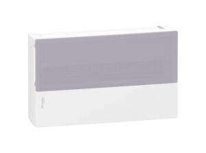 Schneider MIP12118S - MINI PRAGMA Kiselosztó, füstszínű átlátszó ajtó, falon kívüli, 1x18 modul,