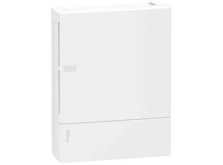 Schneider MIP12212 - MINI PRAGMA Kiselosztó, teli ajtó, falon kívüli, 2x12 modul, PEN sín, fehér