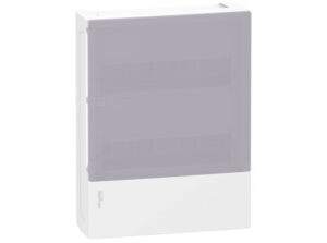 Schneider MIP12212T - MINI PRAGMA Kiselosztó, tejüveg hatású átlátszó ajtó, falon kívüli, 2x12 mo