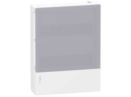 Schneider MIP12212T - MINI PRAGMA Kiselosztó, tejüveg hatású átlátszó ajtó, falon kívüli, 2x12 mo
