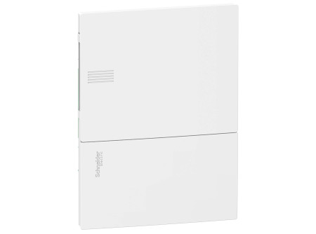 Schneider MIP22106 - MINI PRAGMA Kiselosztó, teli ajtó, süllyesztett, 1x6 modul, PEN sín, komplet
