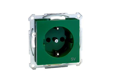 Schneider MTN2300-0304 - MERTEN 2P+F csatlakozóaljzat, gyermekvédelemmel, rugós bekötés, 16A, Sys