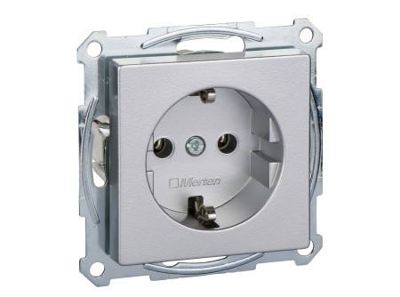 Schneider MTN2301-0460 - MERTEN 2P+F csatlakozóaljzat, rugós bekötés, 16A, System-M, alumínium