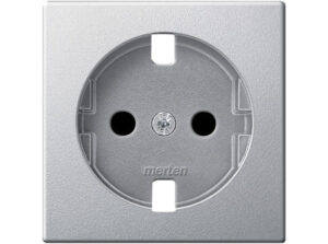 Schneider MTN2331-0460 - MERTEN SM burkolat 2P+F aljzatokhoz, alumínium
