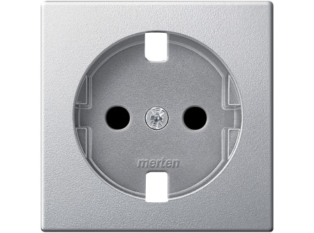 Schneider MTN2331-0460 - MERTEN SM burkolat 2P+F aljzatokhoz, alumínium