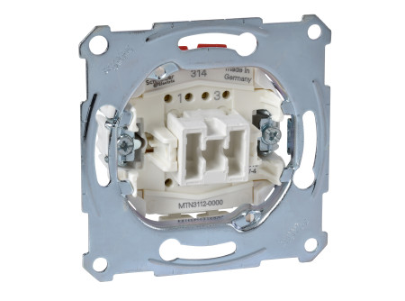 Schneider MTN3112-0000 - MERTEN Kétpólusú kapcsoló, rugós bekötés, 10AX (102)