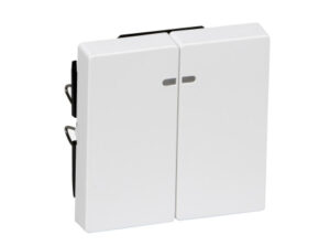 Schneider MTN3420-0325 - MERTEN Dupla billentyű, fényjelzős funkciókhoz, System-M, aktív fehér, a