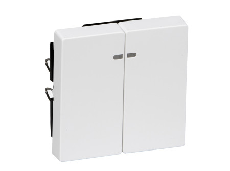 Schneider MTN3420-0325 - MERTEN Dupla billentyű, fényjelzős funkciókhoz, System-M, aktív fehér, a