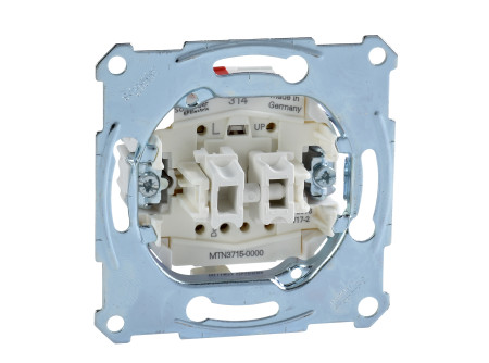 Schneider MTN3715-0000 - MERTEN Redőnykapcsoló, rugós bekötés, 10A
