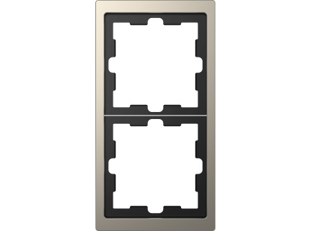 Schneider MTN4020-6550 - MERTEN D-Life kettes keret, nikkel