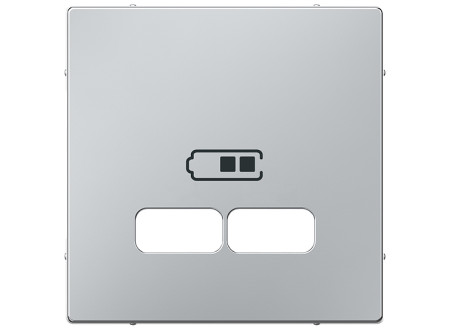 Schneider MTN4367-0460 - MERTEN USB töltő burkolat, System-M, alumínium