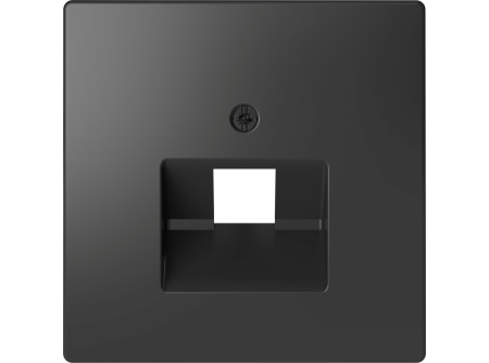 Schneider MTN4521-6034 - MERTEN Fedlap, 1xRJ45 aljzathoz, D-Life, antracit