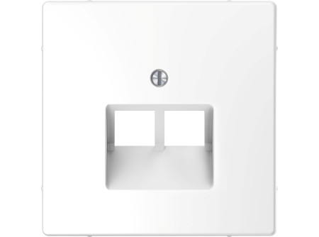 Schneider MTN4522-6035 - MERTEN Fedlap, 2xRJ45 aljzathoz, D-Life, lótuszfehér