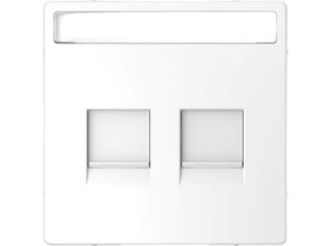 Schneider MTN4564-6035 - MERTEN Fedlap, 2xRJ45 moduláris betétekhez, D-Life, lótuszfehér