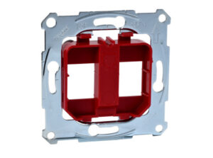 Schneider MTN4566-0006 - MERTEN Rögzítőkeret, 2xRJ45 moduláris aljzatokhoz, piros