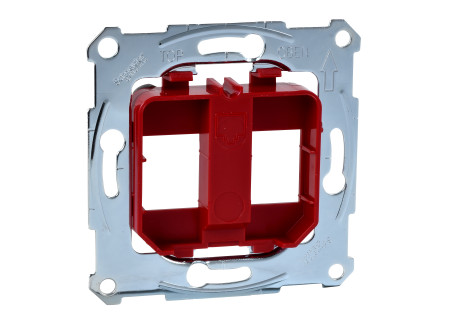 Schneider MTN4566-0006 - MERTEN Rögzítőkeret, 2xRJ45 moduláris aljzatokhoz, piros