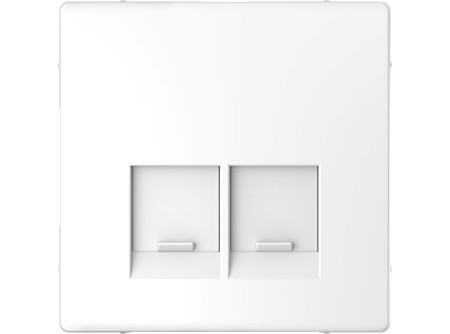 Schneider MTN4572-6035 - MERTEN Fedlap, 2xRJ45 aljzathoz, D-Life, lótuszfehér