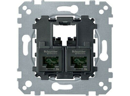 Schneider MTN4575-0002 - MERTEN 2xRJ45 Cat5e UTP aljzat