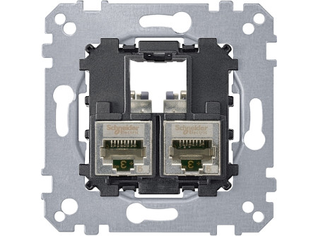 Schneider MTN4575-0012 - MERTEN 2xRJ45 Cat5e STP aljzat