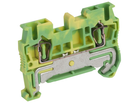 Schneider NSYTRR22PE - Rugós egyszintes földelőkapocs 1x1 csatlakozás 5,2 mm 2,5 mm2 zöld-sárga