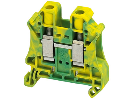 Schneider NSYTRV102PE - Csavaros egyszintes földelőkapocs 1x1 csatlakozás 10,2 mm 10 mm2 zöld-sár